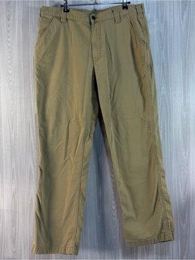 Carhartt Rugged Flex Dungaree Pants 36x32 Tan Relaxed Fit Khaki Tan‎ Work Pant